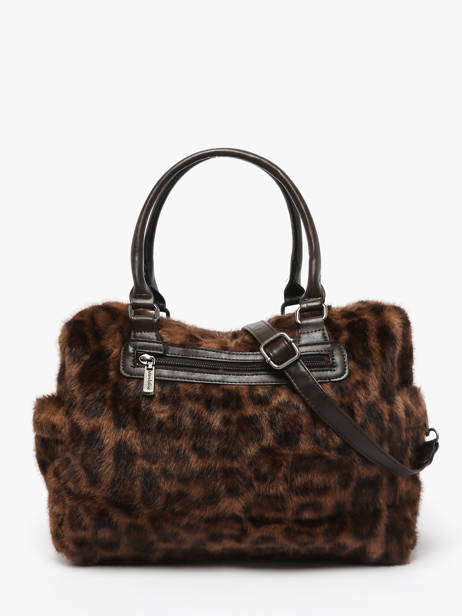 Schoudertas Synthetisch Bont Miniprix Bruin fur 6541 ander zicht 3