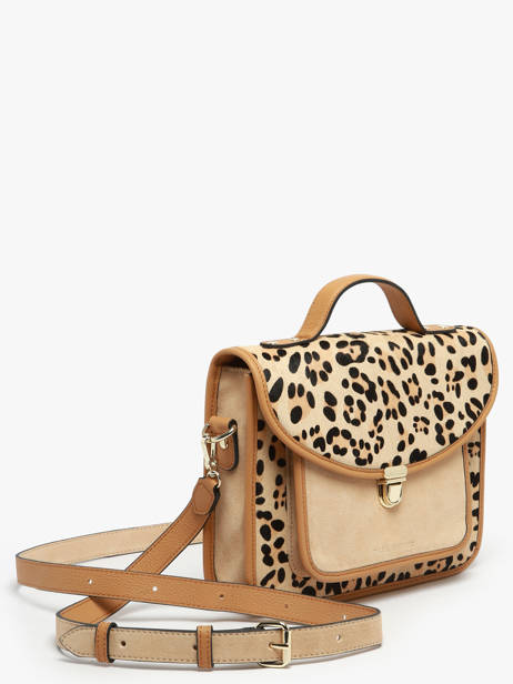 Cross Body Tas Melle George Luipaard Leder Paul marius Bruin leopard GEORGLEO ander zicht 1