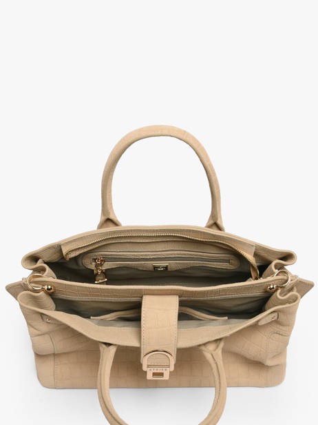 Handtas M Equestre Croco Leder Etrier Beige equestre croco EEQC142M ander zicht 3