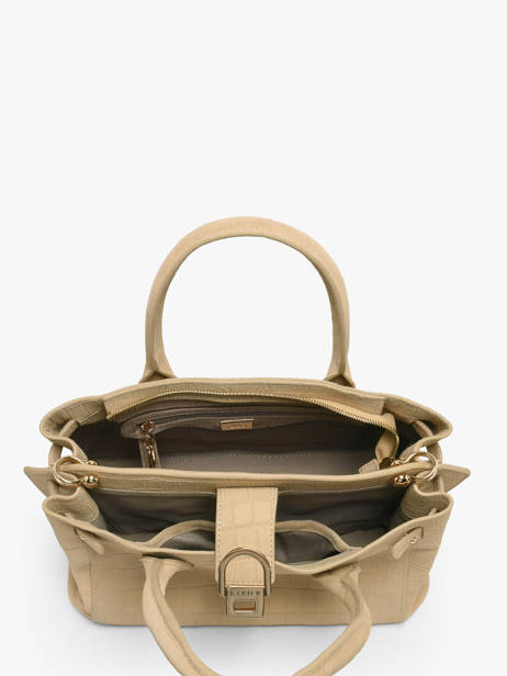 Handtas S Equestre Croco Leder Etrier Beige equestre croco EEQC142S ander zicht 3