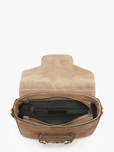 Cross Body Tas Velvet Leder Milano Beige velvet VE260611 ander zicht 3