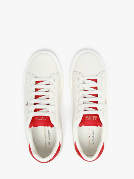 Sneakers Uit Leder Tommy hilfiger Wit women 89480GI ander zicht 3