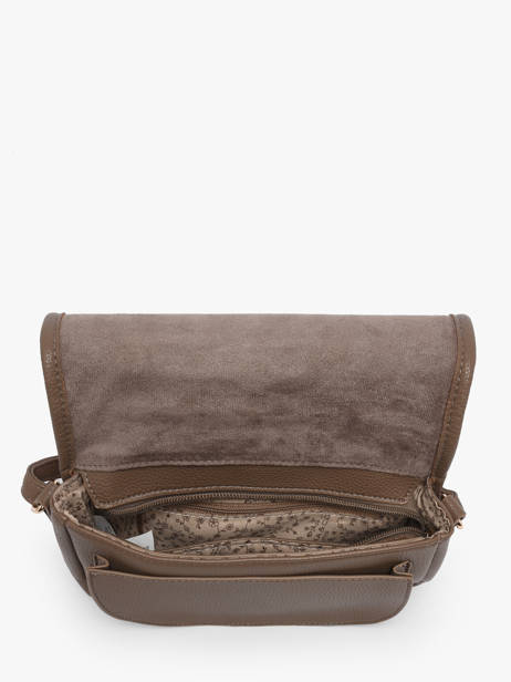 Cross Body Tas Grained Miniprix Bruin grained F7532 ander zicht 2