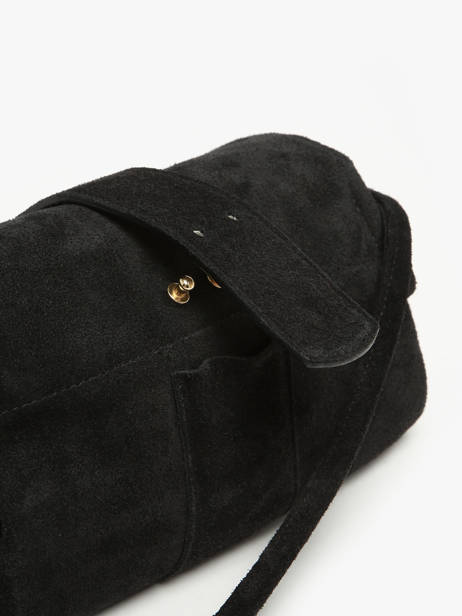 Cross Body Tas M Agnes Rundsleer Met Suède Finish Etrier Zwart agnes EAGV205M ander zicht 8
