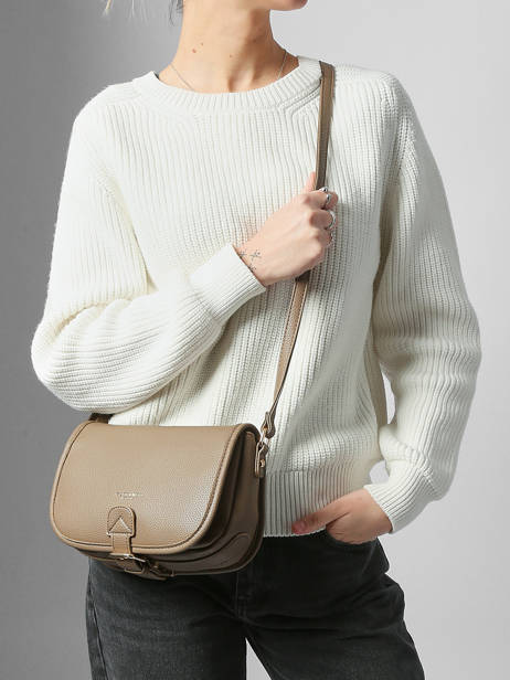 Cross Body Tas Grained Miniprix Bruin grained F7532 ander zicht 1