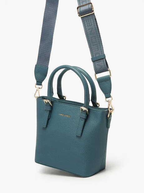 Handtassen Saffiano David jones Blauw saffiano CM7220 ander zicht 1