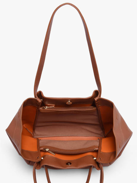 Schoudertas Foulonne Double Louisa Leder Lancaster Bruin foulonne double louisa 90 ander zicht 2