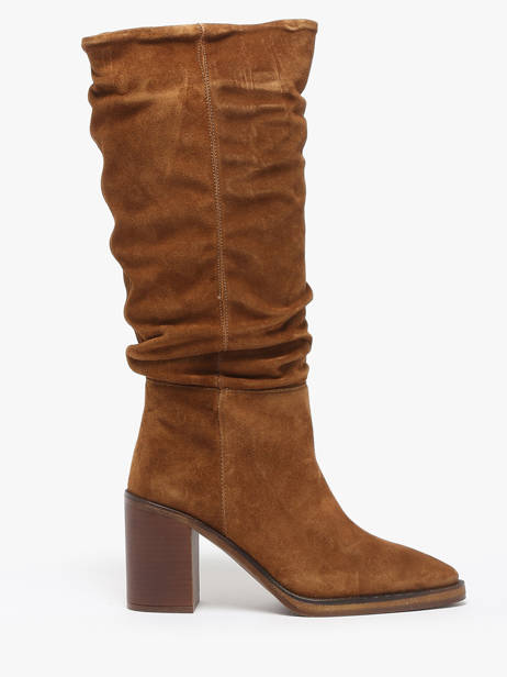 Laarzen Met Hak Camden Uit Leder Alpe Bruin accessoires 52191101