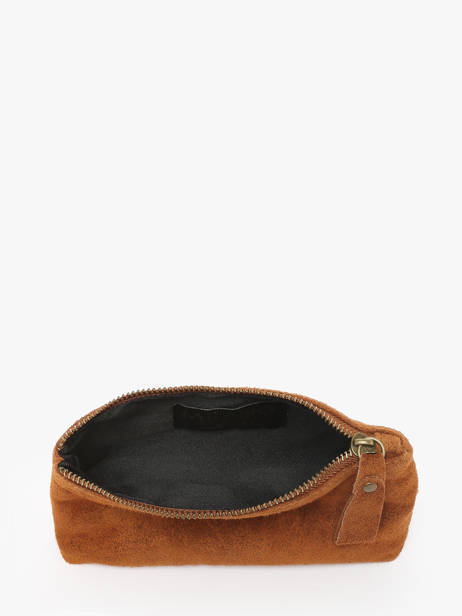 Etui Velvet Leder Milano Bruin velvet VE22114 ander zicht 1