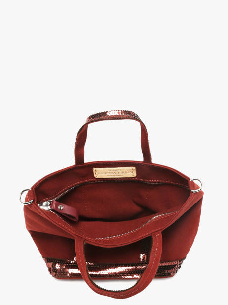 Cross Body Tas Baby Cabas Pailletten Vanessa bruno Rood cabas 1V40410 ander zicht 3