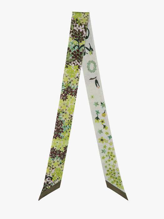Longchamp Soie gots Foulard Groen