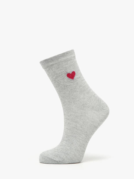 Damessokken Lurex Heart Pieces Grijs socks women 17159116