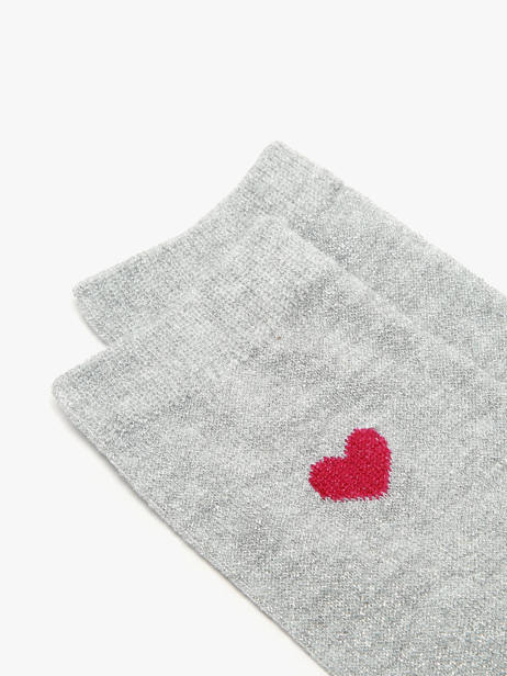 Damessokken Lurex Heart Pieces Grijs socks women 17159116 ander zicht 1