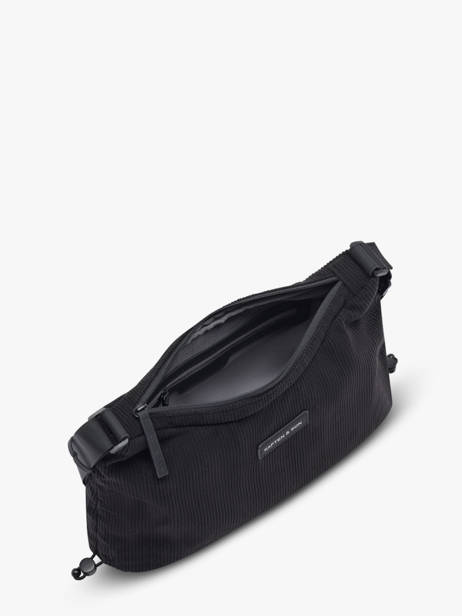 Skara Small Cord - Cross Body Tas  Kapten and son Zwart cord SC ander zicht 1
