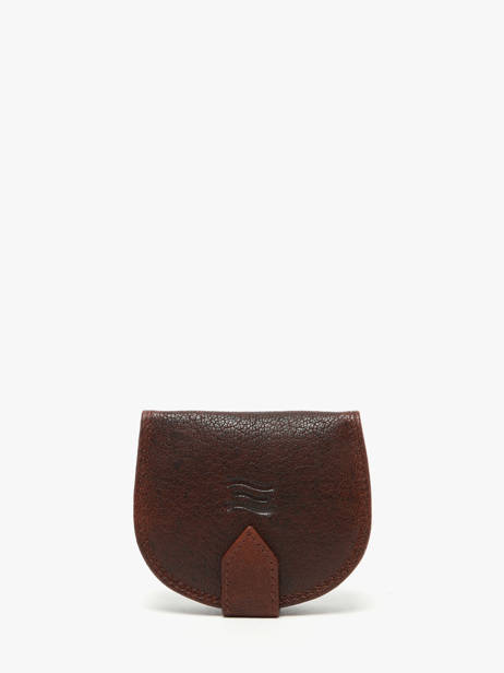 Portemonnee Leder Crinkles Bruin caviar 14239