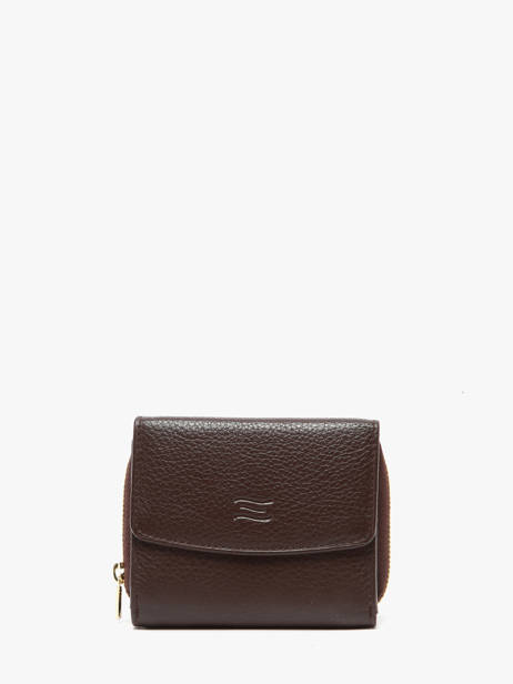 Portefeuille Caviar Leder Crinkles Bruin caviar 14201