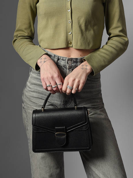 Cross Body Tas Wt Safiano Miniprix Zwart wt safiano F6917 ander zicht 1