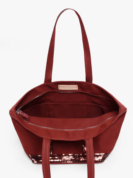 Handtas Cabas Katoen Vanessa bruno Rood cabas 1V40378 ander zicht 2