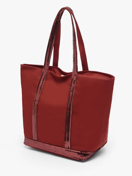 Handtas Cabas Katoen Vanessa bruno Rood cabas 1V40378 ander zicht 3