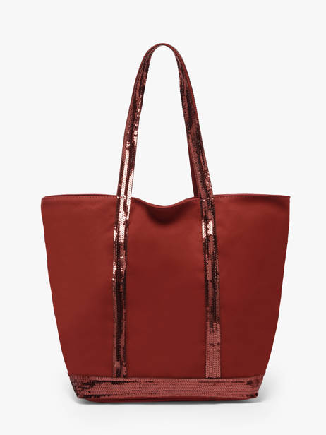 Handtas Cabas Katoen Vanessa bruno Rood cabas 1V40378 ander zicht 4