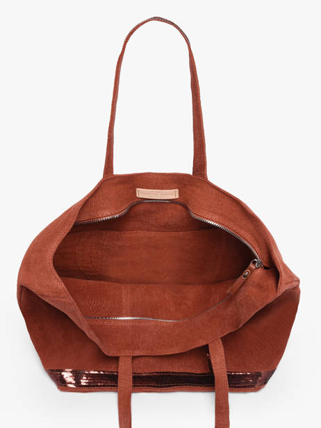 Schoudertas Met Rits L Le Cabas Linnen Vanessa bruno Rood cabas lin 31V40409 ander zicht 2