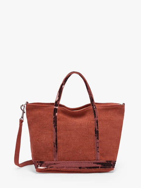 Cross Body Tas Baby Cabas Linnen Vanessa bruno Rood cabas lin 31V40410