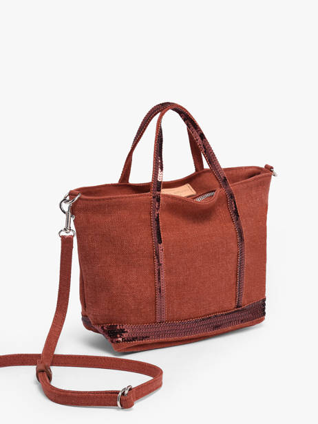 Cross Body Tas Baby Cabas Linnen Vanessa bruno Rood cabas lin 31V40410 ander zicht 2