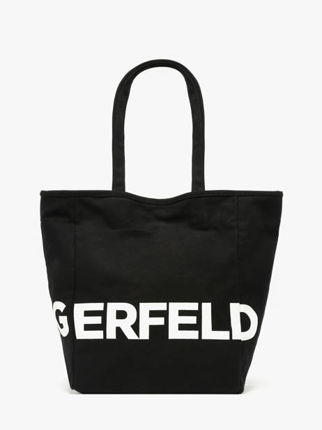 Schoudertas K Essential Katoen Karl lagerfeld Zwart k essential B1W50050 ander zicht 3