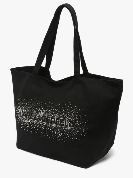 Shopper K/essential Rhinestone Logo Karl lagerfeld Zwart k essential B1W50087 ander zicht 1