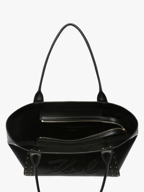 Schoudertas K/ville Studs Leder Karl lagerfeld Zwart k ville B1W30261 ander zicht 2