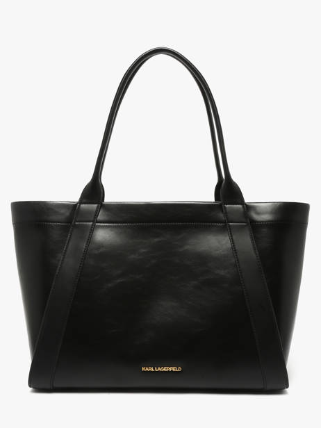 Schoudertas K/ville Studs Leder Karl lagerfeld Zwart k ville B1W30261 ander zicht 3