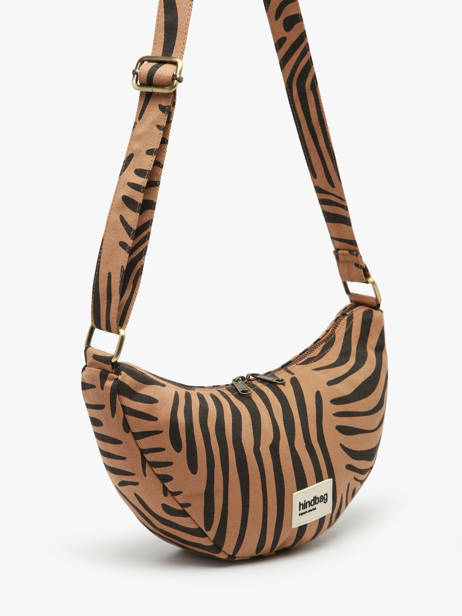 Cross Body Tas Tigre Katoen Hindbag Bruin tigre TI ander zicht 1
