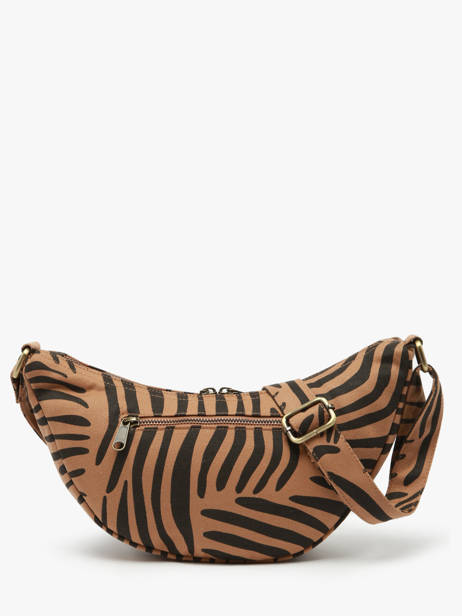 Cross Body Tas Tigre Katoen Hindbag Bruin tigre TI ander zicht 3