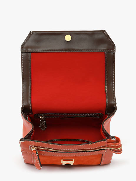 Cross Body Tas Ninon Color Block Leder Lancel Oranje ninon A13370 ander zicht 3