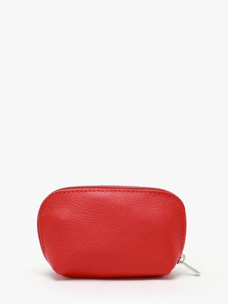 Portemonnee Leder Hexagona Rood confort 467389 ander zicht 2