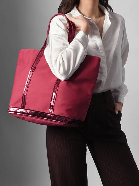 Handtas L Le Cabas Pailletten Vanessa bruno Roze cabas 1V40315 ander zicht 1