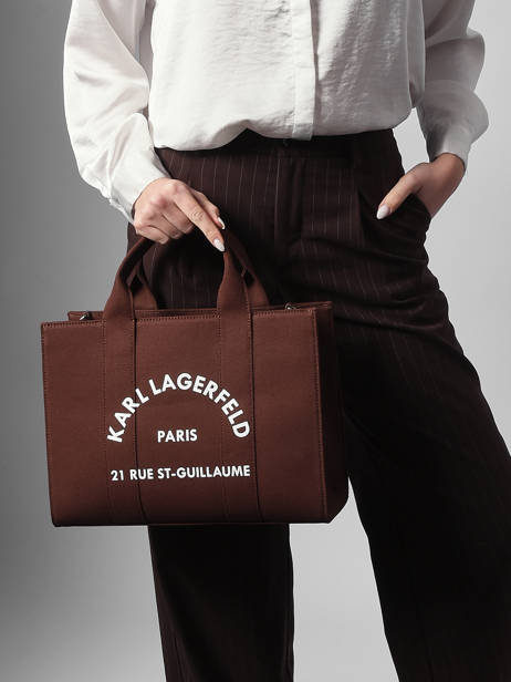 Handtas Rsg Katoen Karl lagerfeld Bruin rsg A1W50010 ander zicht 1