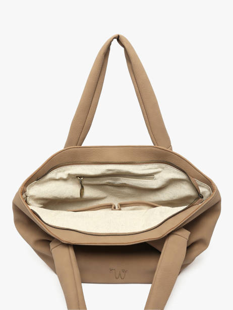 Schoudertas Woomen Beige camomille pearl WCAE07 ander zicht 3