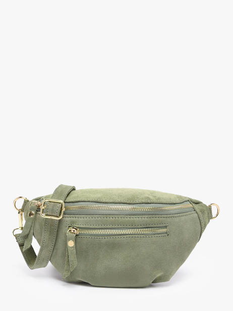 Heuptasje Leder Milano Groen velvet VE24119O