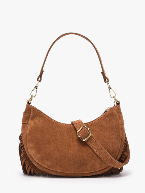 Schoudertas Velvet Leder Milano Bruin velvet VE25064O ander zicht 3