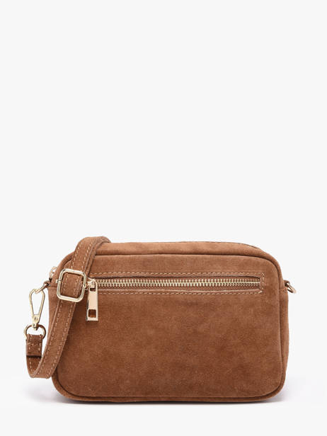 Cross Body Tas Velvet Leder Milano Bruin velvet VE25115