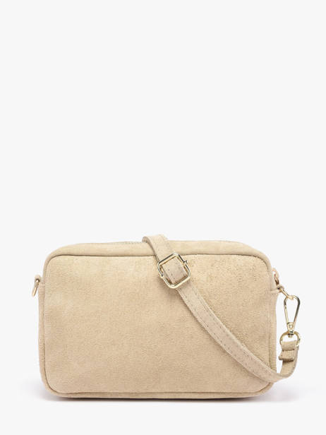 Cross Body Tas Velvet Leder Milano Beige velvet VE25115 ander zicht 3