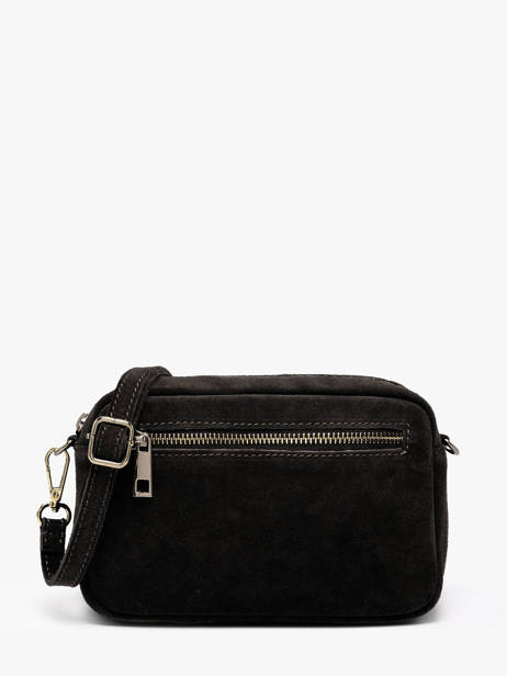 Cross Body Tas Velvet Leder Milano Zwart velvet VE25115