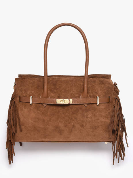 Schoudertas Velvet Leder Milano Bruin velvet VE25114 ander zicht 1