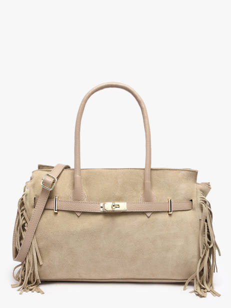 Schoudertas Velvet Leder Milano Beige velvet VE25114