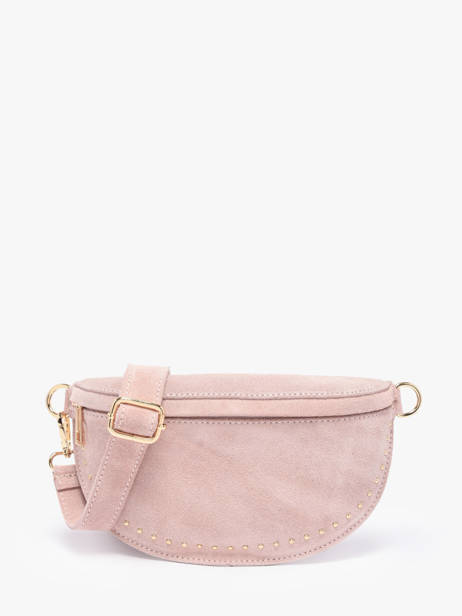 Heuptasje Leder Milano Roze velvet VE25111