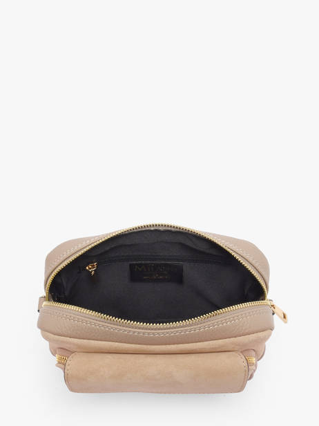 Cross Body Tas Velvet Caviar Leder Milano Beige velvet caviar VC25067 ander zicht 3