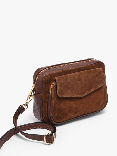 Cross Body Tas Velvet Caviar Leder Milano Bruin velvet caviar VC25067 ander zicht 1