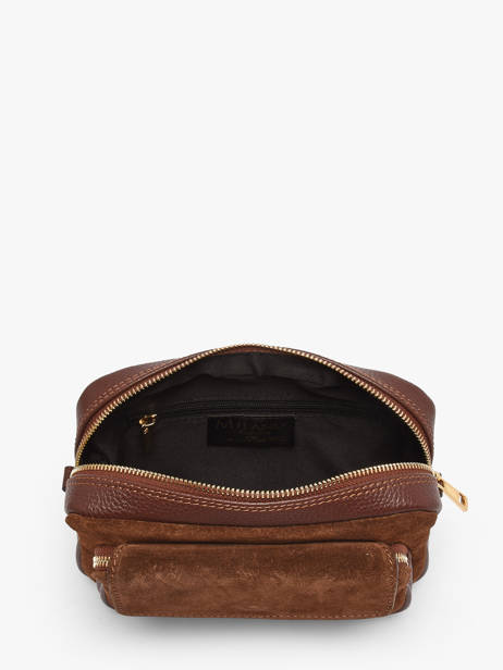 Cross Body Tas Velvet Caviar Leder Milano Bruin velvet caviar VC25067 ander zicht 2