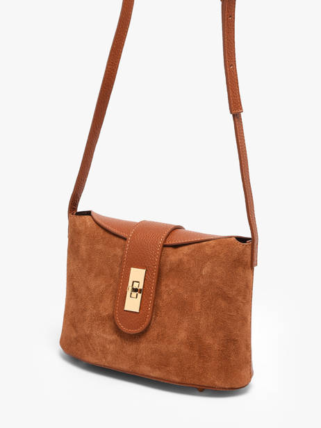 Cross Body Tas Velvet Caviar Leder Milano Bruin velvet caviar VC25115 ander zicht 2